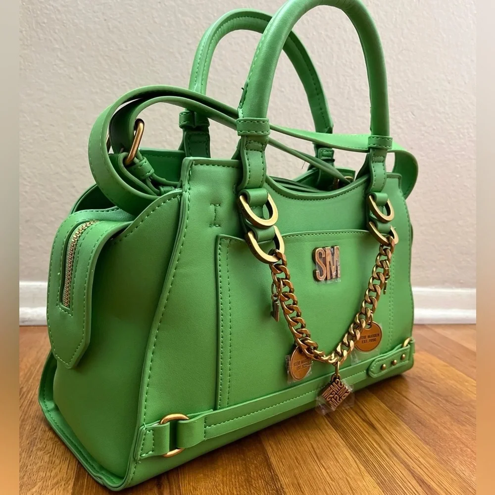 STEVE MADDEN GREEN FLARE SATCHEL - Picture 5 of 5